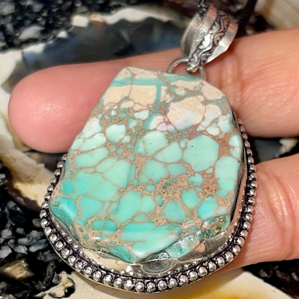 Sea Sediment Jasper Pendant 2 1/4” - Picture 8 of 14